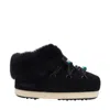 Moon Boot Suede Mules Decorated With Beads In Black