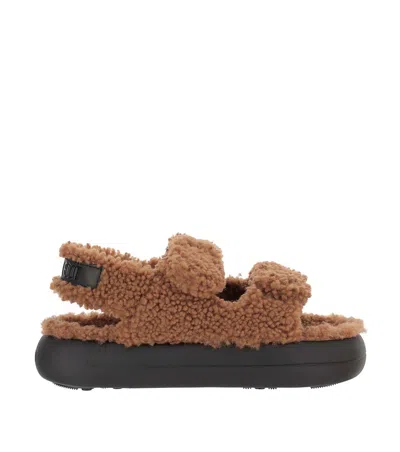 MOON BOOT BROWN VELCRO SANDALS