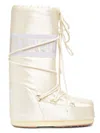 Moon Boot Women White Icon Rubber Snow Boot, 6.5/8.5 Luxury Boots For Women Darveys In White