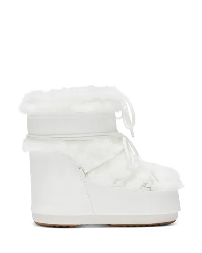 MOON BOOT WOMEN'S ICON LOW FAUX FUR COLD WEATHER BOOTS