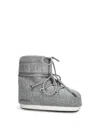 Moon Boot Womens Icon Low Lace-up Felt Snow Boots Grey In Grey