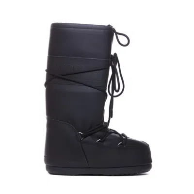 Moon Boot Women Icon Rubber Booties In Black