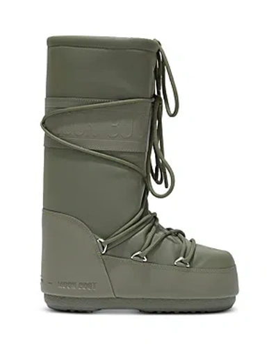 Moon Boot Women's Icon Rubber Cold Weather Boots In Khaki