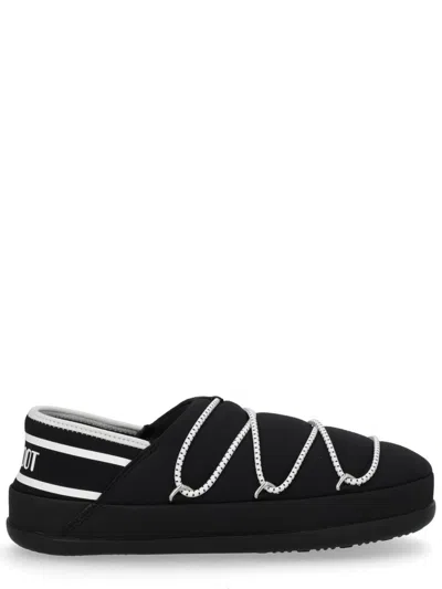 Moon Boot Women's Low-top Lace-up Slip-on Sneaker Boot In Black