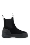 Moon Boot Luna Chelsea Suede Leather Ankle In Black