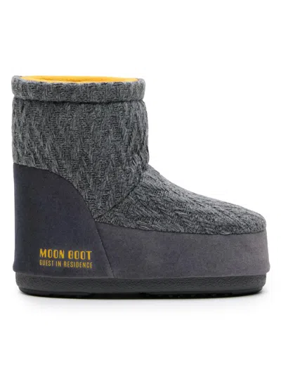 MOON BOOT WOMEN'S MB X GUEST IN RESIDENCE ICON LOW NOLACE SUEDE & KNIT BOOTS