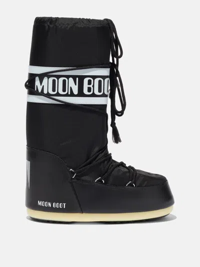 MOON BOOT WOMEN'S MOON BOOT ICON PR SNOW BOOTS BLACK INSULATED VER1438