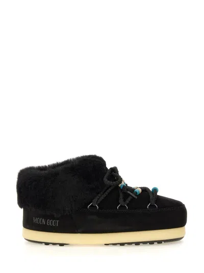 Moon Boot Women Mule In Suede In Black
