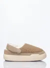 Moon Boot Women Park Clog Felt Mules In Black