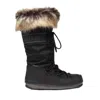 MOON BOOT WOMEN'S PROTECHT HI-TOP MONACO BOOTS IN BLACK