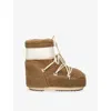 Moon Boot Icon Low Fleece Ankle Boots In Brown