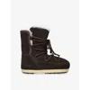 Moon Boot Womens  Evx Suede And Shearling Snow Boots In Brown