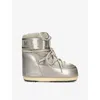 Moon Boot Icon Glow Glance Metallic Satin And Pvc Snow Boots In Gold