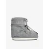 Moon Boot Womens Icon Low Lace-up Felt Snow Boots Grey In Grey