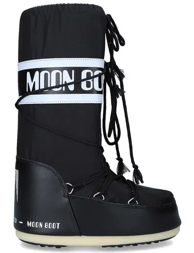 MOON BOOT WOMENS MOON BOOT ICON BRAND-PRINT SHELL BOOTS,65713298