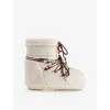 Moon Boot Icon Low Embellished Faux-fur And Suede-trimmed Shell Snow Boots In L002 Cream