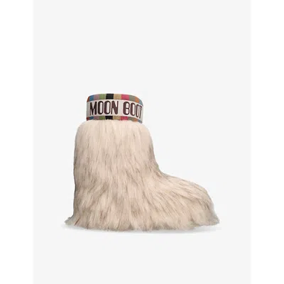 MOON BOOT WOMENS MOON BOOT ICON YETI FAUX-FUR SNOW BOOTS