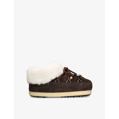 MOON BOOT WOMENS MOON BOOT BEAD-EMBELLISHED SUEDE MULES