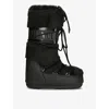 Moon Boot Icon Faux Fur And Faux Leather Snow Boots In Black