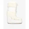 MOON BOOT WOMENS WHITE ICON LACE-FRONT FAUX-FUR SNOW BOOTS EUR 35 / 2 UK