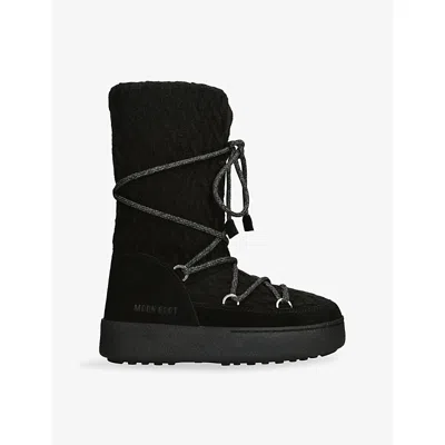 Moon Boot Womens  X Guest In Residence Knitted Boots In Black