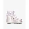 Moon Boot Icon Low Rose Pearly Ankle Boots In Pink