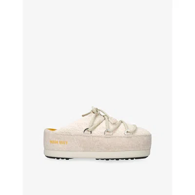 Moon Boot Womens White  X Guest In Residence Evx Knit Mules Eur 41 / 8 Uk