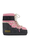 Moon Boot Two-tone Suede S X Guest In Residence Icon Low Ankle Boots In Pink
