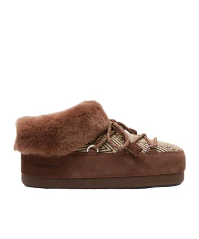 Moon Boot X Guest In Residence Evx Chalet Faux Fur Mules In Brown