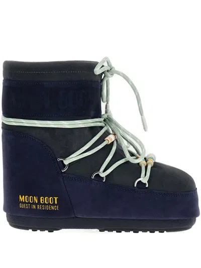 Moon Boot Two-tone Suede S X Guest In Residence Icon Low Ankle Boots In Multi
