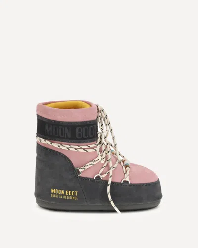 Moon Boot X Guest In Residence Icon Low Boots In Pink