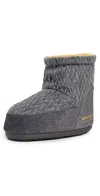 Moon Boot Dark Grey Fabric  X Guest In Residence Icon Low Ankle Boots In Gray