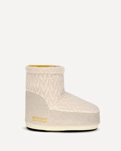Moon Boot X Guest In Residence Icon Low Wool Boots In White