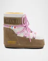 Moon Boot Two-tone Suede S X Guest In Residence Icon Low Ankle Boots In Brown