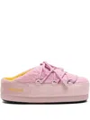 Moon Boot X Guest In Residence Knitted Lace-up Mules In Pink