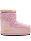 Moon Boot X Guest In Residence Knitted No-lace Ankle Boots In Pink