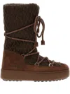 Moon Boot Stivali Da Neve In Pelle Scamosciata Cocoa In Brown