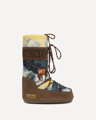 Moon Boot X Guest In Residence Print Boots In Multi
