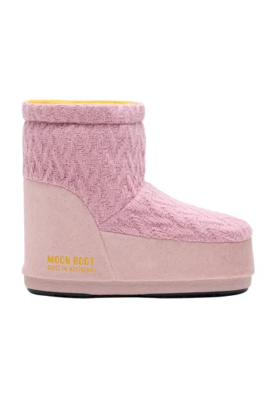 Moon Boot X Guest In Residence Icon Low No Lace Knit Boots In Multi