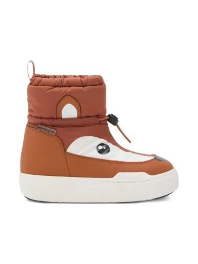 Moon Boot Youth Mini Park Animal Print Boots In Brown