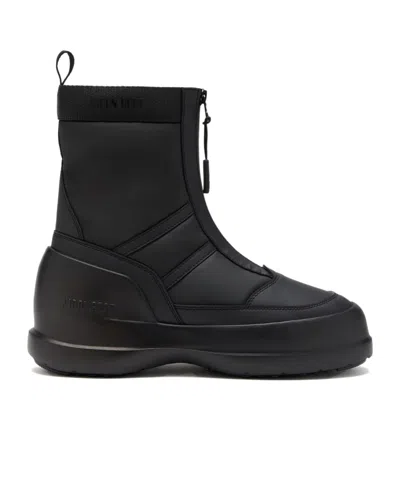 Moon Boot Zippered Boots In Black