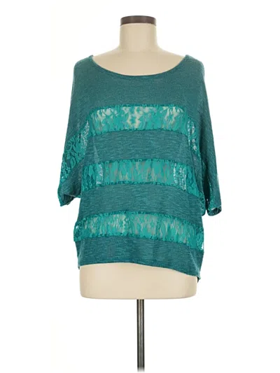 Pre-owned Moon Collection Poncho In Green