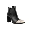 Moon D'elle Women's Black Aurora Ankle Boots In Midnight Meteora In Black
