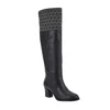 Moon D'elle Women's Black Zenit Knee High Boots In Sleek Labirinto In Black