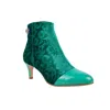 Moon D'elle Women's Green Eclisse Ankle Boots In Aqua Mare In Green