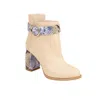 Moon D'elle Women's Neutrals Pandia Ankle Boots In Desert Serpentino In Neutral