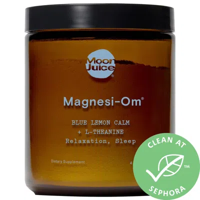 Moon Juice Magnesi-om With Magnesium And L-theanine For Relaxation + Sleep Blue Lemon 4 oz / 120 G In White