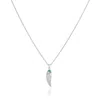 Moon London Women's Angle Wing Blue Topaz Silver Necklace In Metallic