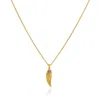 Moon London Women's Angle Wink Amethyst Gold Necklace In Gold