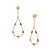 Moon London Women's Eve Mixed Tourmaline Gold Drop Earrings In Gold